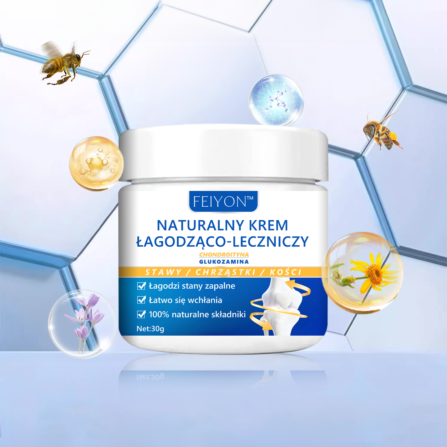 💫【Glukozamina Małe Niebieskie Pudełko】FEIYON™ Naturalny Krem Łagodząco-Leczniczy(🌿Innowacyjna Glukozamina + Roślinne Uśmierzenie)🔥Ograniczona oferta 80% zniżki🔥