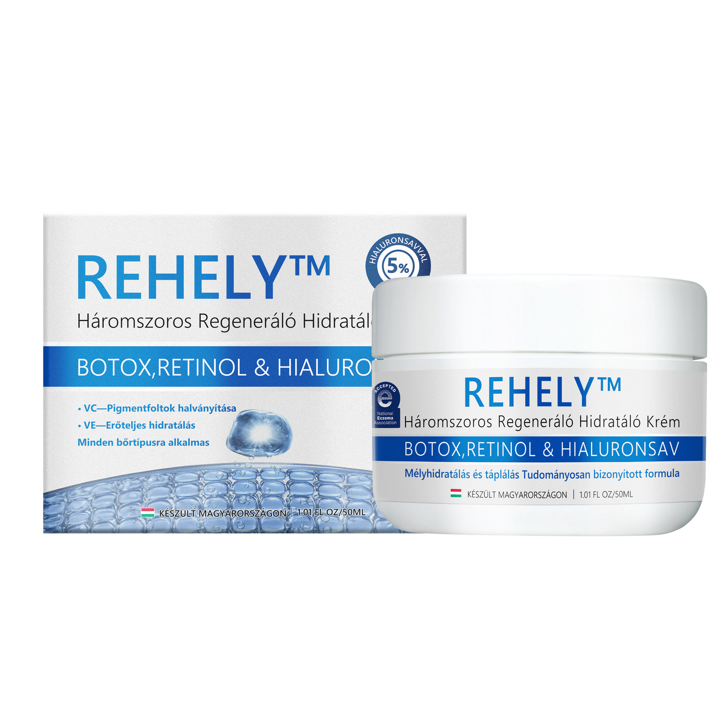 🩵REHELY™ Háromszoros Regeneráló Hidratáló Krém|BOTOX,RETINOL&HIALURONSAV|Mélyhidratálás és táplálásTudományosan bizonyított formula