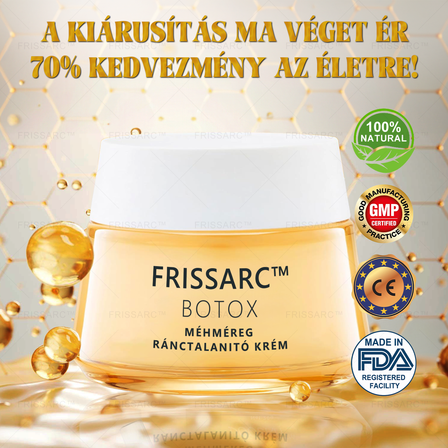 🌸FRISSARC™ Botox Méhméreg Ránctalanító Krém